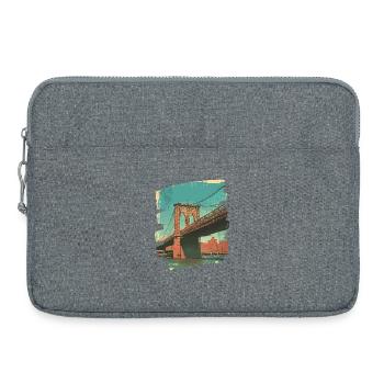 Pont de Brooklyn - Sacoche pour ordinateur portable 15 pouces - gris chiné - Devant