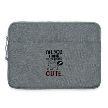 Oh, du glaubst, du hast recht, das ist süß, sarkastisch, - Laptoptasche 15" - Grau meliert - Vorne