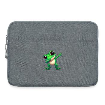 Cool Frog Dabbing Trendy Toad - Laptop bag 15" - heather grey - Front