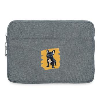 Frenchie French Bulldog - Laptop bag 15" - heather grey - Front