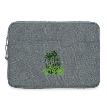 Jungle State of Mind – Palmen Design - Sacoche pour ordinateur portable 15 pouces - gris chiné - Devant