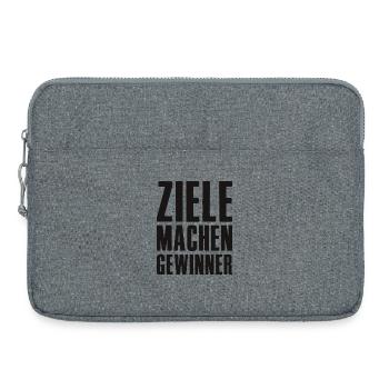 Ziele machen Gewinner Gründer Unternehmer Startup - Laptoptasche 15" - Grau meliert - Vorne