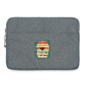 Härzbluetvalis, Valais, Valais, Switzerland - Laptop bag 15" - heather grey - Front