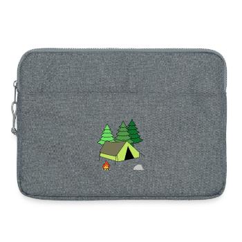 Tente de feu de camp Camping Camping Forest - Sacoche pour ordinateur portable 15 pouces - gris chiné - Devant