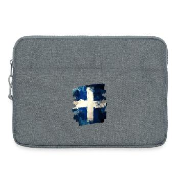 Finnische Flagge Finnland - Laptoptasche 15" - Grau meliert - Vorne