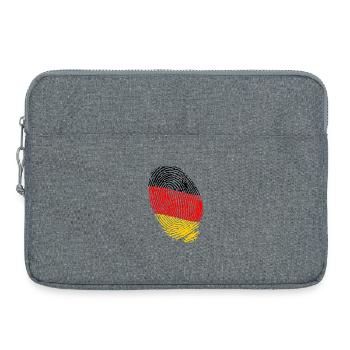 Empreintes digitales du drapeau allemand - Sacoche pour ordinateur portable 15 pouces - gris chiné - Devant