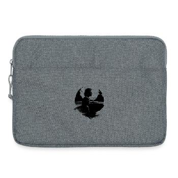 Dessin de surfeur - Sacoche pour ordinateur portable 15 pouces - gris chiné - Devant