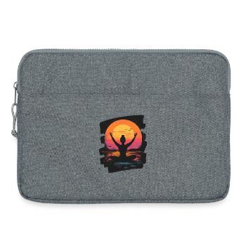 Yoga Namaste Méditation - Sacoche pour ordinateur portable 15 pouces - gris chiné - Devant