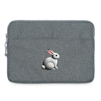 Lapin mignon pour des moments heureux - Sacoche pour ordinateur portable 15 pouces - gris chiné - Devant