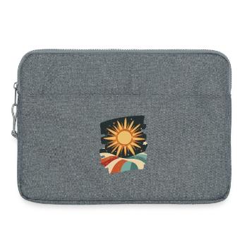 Sommer Sonne Sonnenuntergang - Laptoptasche 15" - Grau meliert - Vorne