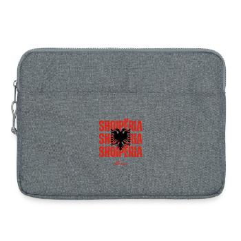 Fierté albanaise, drapeau albanais - Sacoche pour ordinateur portable 15 pouces - gris chiné - Devant