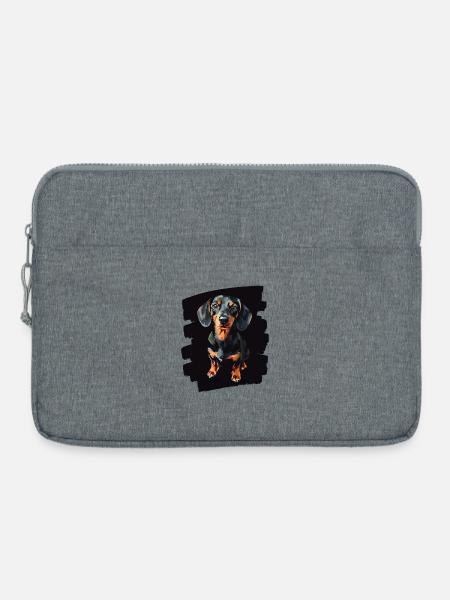 Dackel - Laptoptasche 15" - Grau meliert