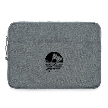 Dessin de fléchettes - Sacoche pour ordinateur portable 15 pouces - gris chiné - Devant