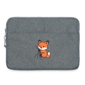 Dear little fox - Laptop bag 15" - heather grey - Front