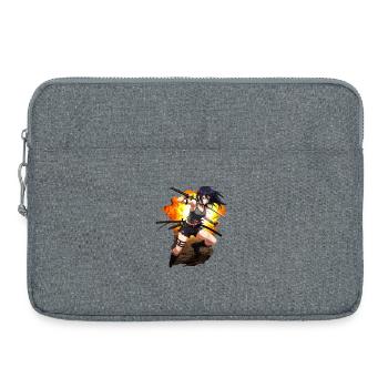 Anime Warrior Action Shot - Laptop bag 15" - heather grey - Front