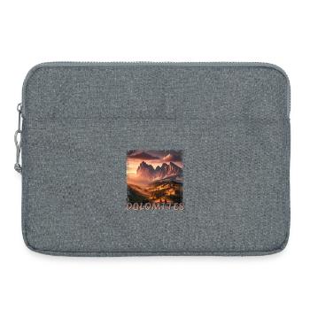Belle randonnée dans les Dolomites Tyrol Coucher de soleil - Sacoche pour ordinateur portable 15 pouces - gris chiné - Devant
