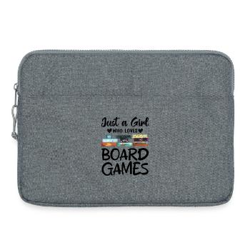 Jeux de société motif amusant pour les filles - Sacoche pour ordinateur portable 15 pouces - gris chiné - Devant