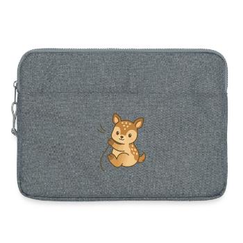 Cuddly fawn dream - Laptop bag 15" - heather grey - Front