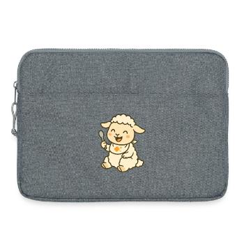 Snack time with lamb - Laptop bag 15" - heather grey - Front