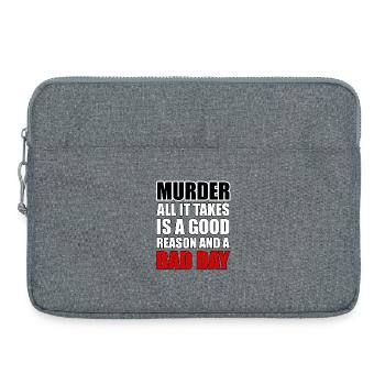Murder – A Good Reason and a Bad Day - Laptop bag 15" - heather grey - Front