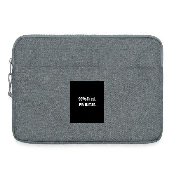 99% müde – Null-Batterie-Modus - Laptoptasche 15" - Grau meliert - Vorne