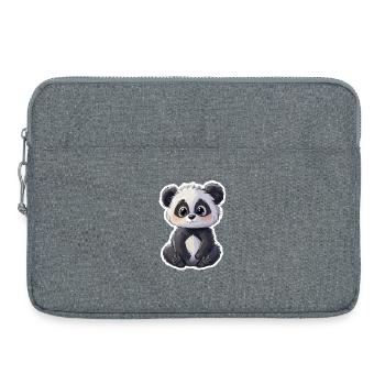 Süsser Pandabär - Laptoptasche 15" - Grau meliert - Vorne