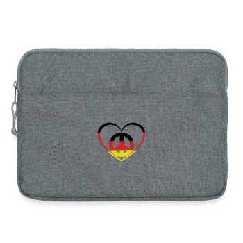 Allemagne Cœur Paix Allemande Paix - Sacoche pour ordinateur portable 15 pouces - gris chiné - Devant