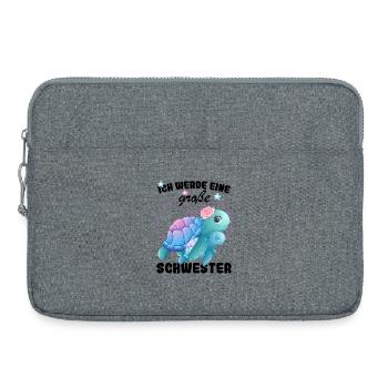 Announcing offspring I'm going to be a big sister in 2027 - Laptop bag 15" - heather grey - Front