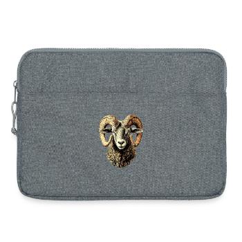 Widder Mufflon Aries Wilde Schafe Männliches Schaf - Laptoptasche 15" - Grau meliert - Vorne