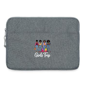 Jeunes femmes en style de voyage - Sacoche pour ordinateur portable 15 pouces - gris chiné - Devant