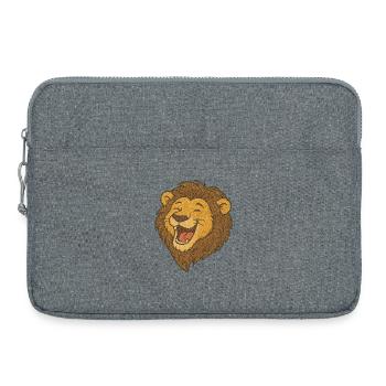 Loewe_der_lacht - Laptoptasche 15" - Grau meliert - Vorne