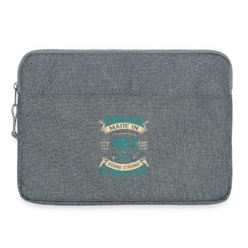 Vintage 1953 Inspired Typography Design - Laptop bag 15" - heather grey - Front