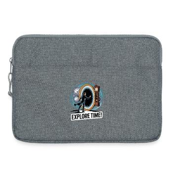 Explore Time Surreal Clock Design - Laptop bag 15" - heather grey - Front