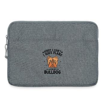 Bold Bulldog Illustration for Apparel - Laptop bag 15" - heather grey - Front