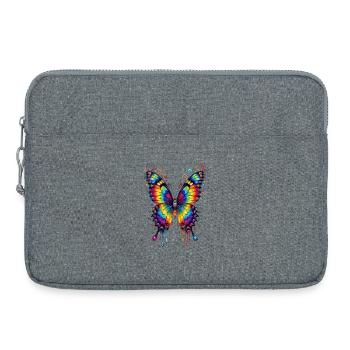 ailes de papillon papillons colorés - Sacoche pour ordinateur portable 15 pouces - gris chiné - Devant