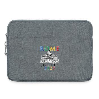 Rome 2025 Jubilé et Vatican Saint-Pierre v5 - Sacoche pour ordinateur portable 15 pouces - gris chiné - Devant