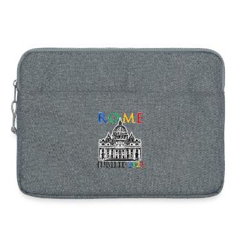 Rome 2025 Jubilé et Vatican Saint-Pierre v6 - Sacoche pour ordinateur portable 15 pouces - gris chiné - Devant