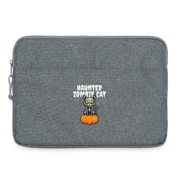 HAUNTED_ZOMBIE_CAT - Sacoche pour ordinateur portable 15 pouces - gris chiné - Devant