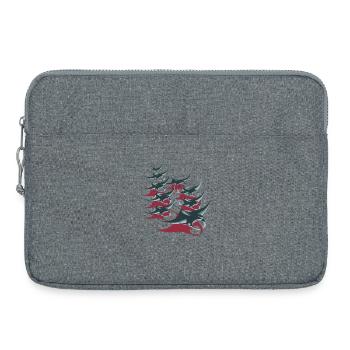 Banc de raies manta – Un monde sous-marin élégant - Sacoche pour ordinateur portable 15 pouces - gris chiné - Devant
