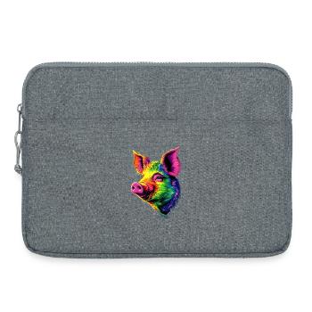 Cochon domestique Truie Cochons Love Piggy - Sacoche pour ordinateur portable 15 pouces - gris chiné - Devant