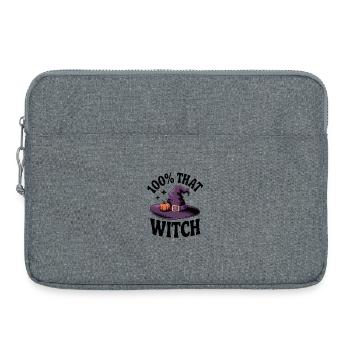 100% That Witch - Laptop bag 15" - heather grey - Front