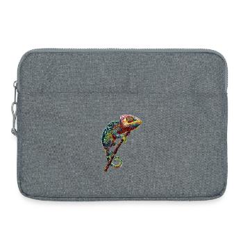 Chameleon Lizard Reptile Chameleon Iguana Lizard - Laptop bag 15" - heather grey - Front