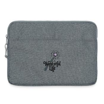 Zauberstaberfülltes Leben - Laptoptasche 15" - Grau meliert - Vorne