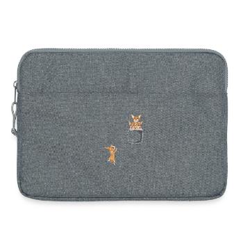 Chihuahua Hundetasche - Laptoptasche 15" - Grau meliert - Vorne