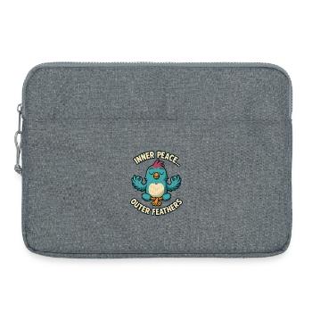 Inner Peace Outer Feather Design - Laptoptasche 15" - Grau meliert - Vorne