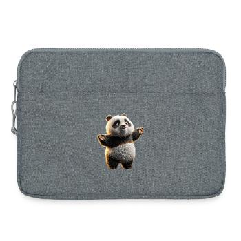 Panda Ours Pandas Géants Panda Géant Mignon Panda Ours Panda - Sacoche pour ordinateur portable 15 pouces - gris chiné - Devant