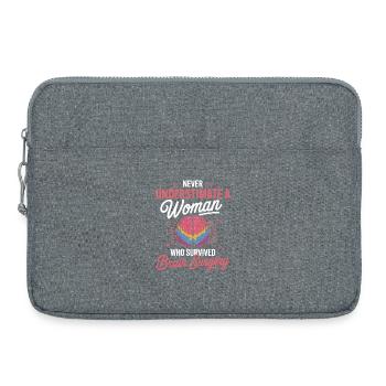Strength of Women Brain Surgery Motif - Laptop bag 15" - heather grey - Front