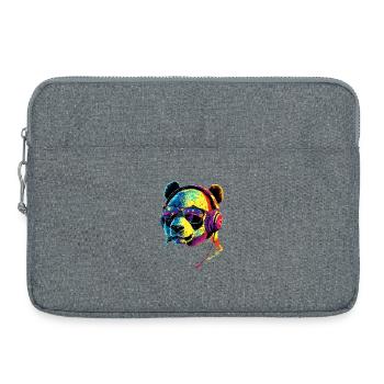 Panda Ours Pandas Géants Panda Géant Mignon Panda Ours Panda - Sacoche pour ordinateur portable 15 pouces - gris chiné - Devant
