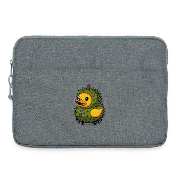 Canard aux fruits de durian Canard en caoutchouc Canard qui couine - Sacoche pour ordinateur portable 15 pouces - gris chiné - Devant