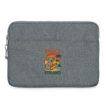 Koala Surfing Dimanche Vacances Plage Vacances Rétro - Sacoche pour ordinateur portable 15 pouces - gris chiné - Devant